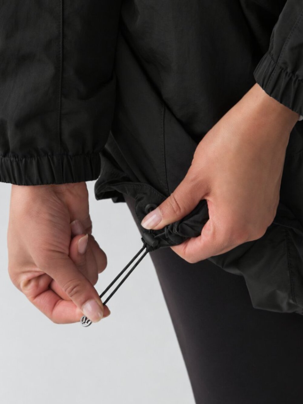 Lululemon Easy As Jacket Black Hooded Full Zip Size 8 - Picture 5 of 9